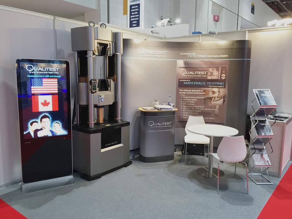 Qualitest showcases its Hydraulic Universal Testing Machines at the Arab Lab Expo